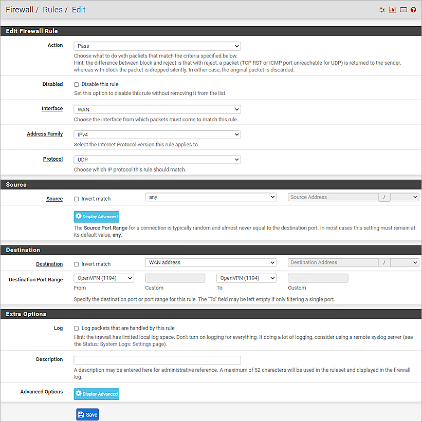 Screenshot of pfSense, diagram13